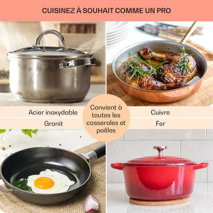 Klarstein Plaque de Cuisson à Gaz 4 Feux, Table de Cuisson 4 Brûleurs, 8.5 kW, Piano Cuisine en Acier Inoxydable, Encastrable, Inox