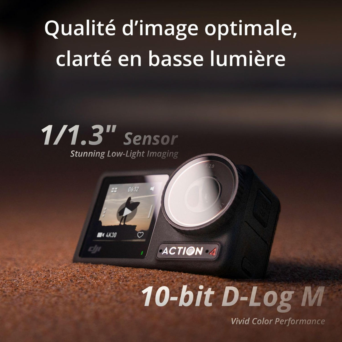 DJI Bundle Osmo Action 4 Aventure - Caméra étanche 4K/120 IPS, capteur 1/1,3 Pouce, D-Log M 10 Bits, FOV Ultra Large 155º, Jusqu’à 7 Heures 30 Min avec Trois Batteries supplémentaires pour vlogging