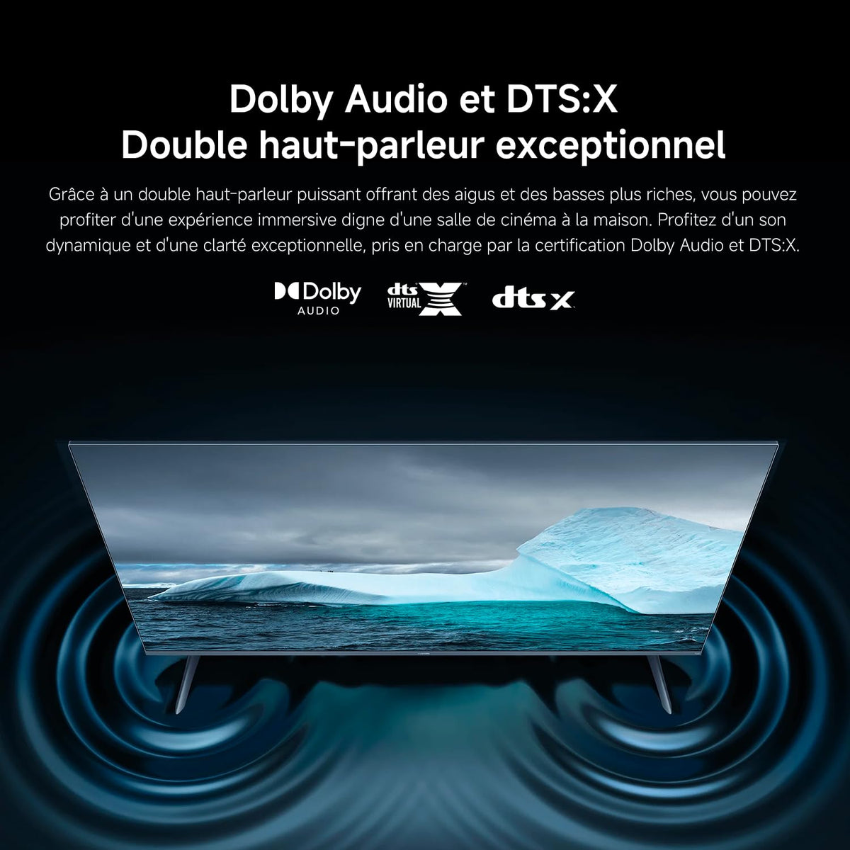 XIAOMI TV F Pro 55, 140 cm (55 Pouces), 4K UHD QLED, Smart TV, Fire TV, Contrôle Vocal Alexa, HDR10+, Mode Game Boost 120Hz, MEMC, 2Go+32Go, Compatible avec AirPlay