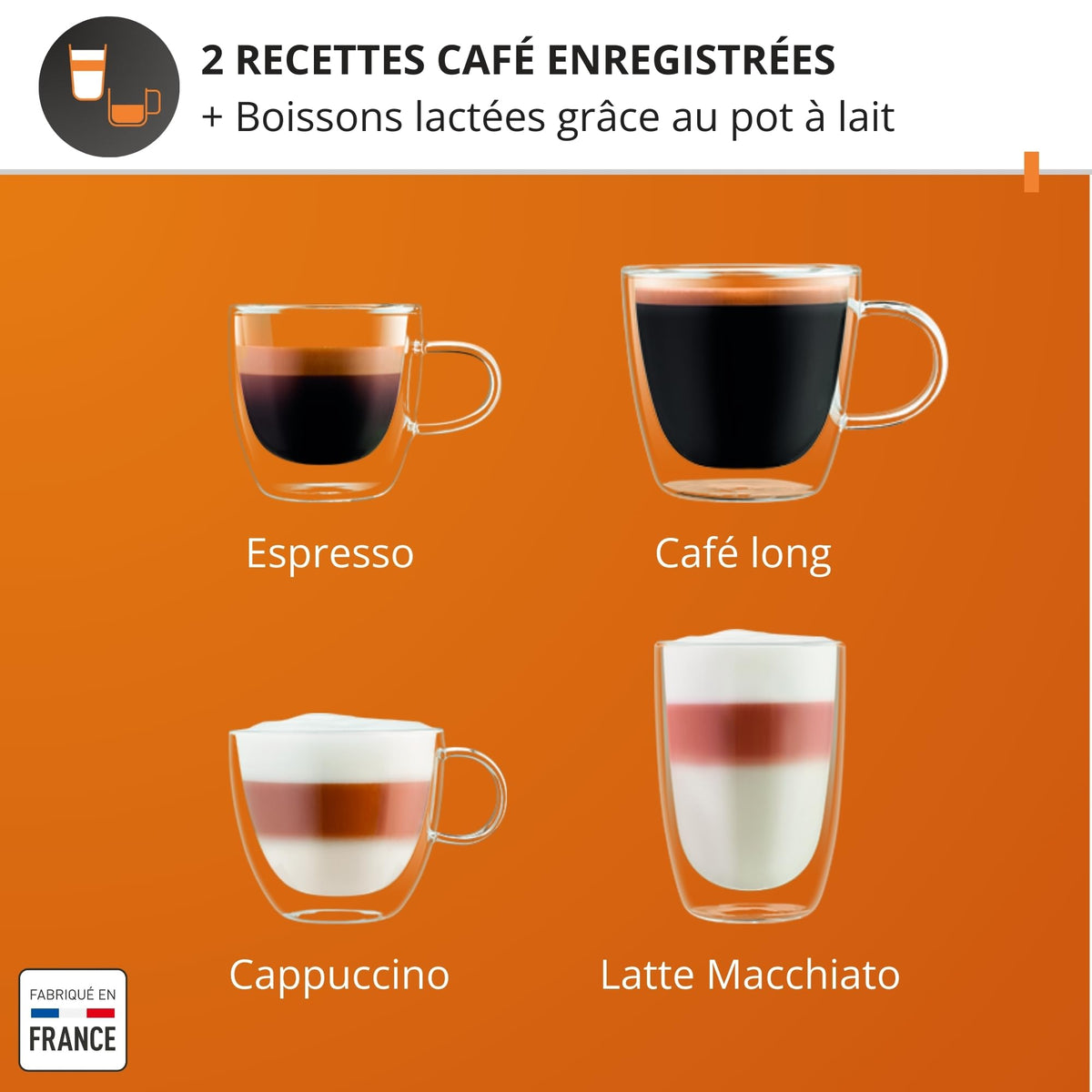 Krups Essential, Machine à café grain, Expresso automatique, 2 tasses simultanées, Ecran LCD, Nettoyage automatique, Buse vapeur, Pot à lait inox Cappuccino, Noire, EA816031
