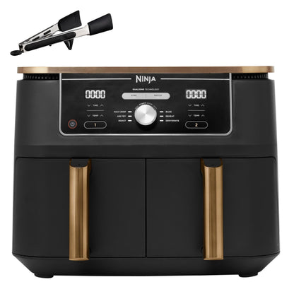 Ninja Foodi MAX Dual Zone Air Fryer, Friteuse sans huile, 2 tiroirs, 9,5 L, 6-en-1 (Air Fry, Max Crisp, rôtir, cuire, réchauffer, déshydrater), exclus