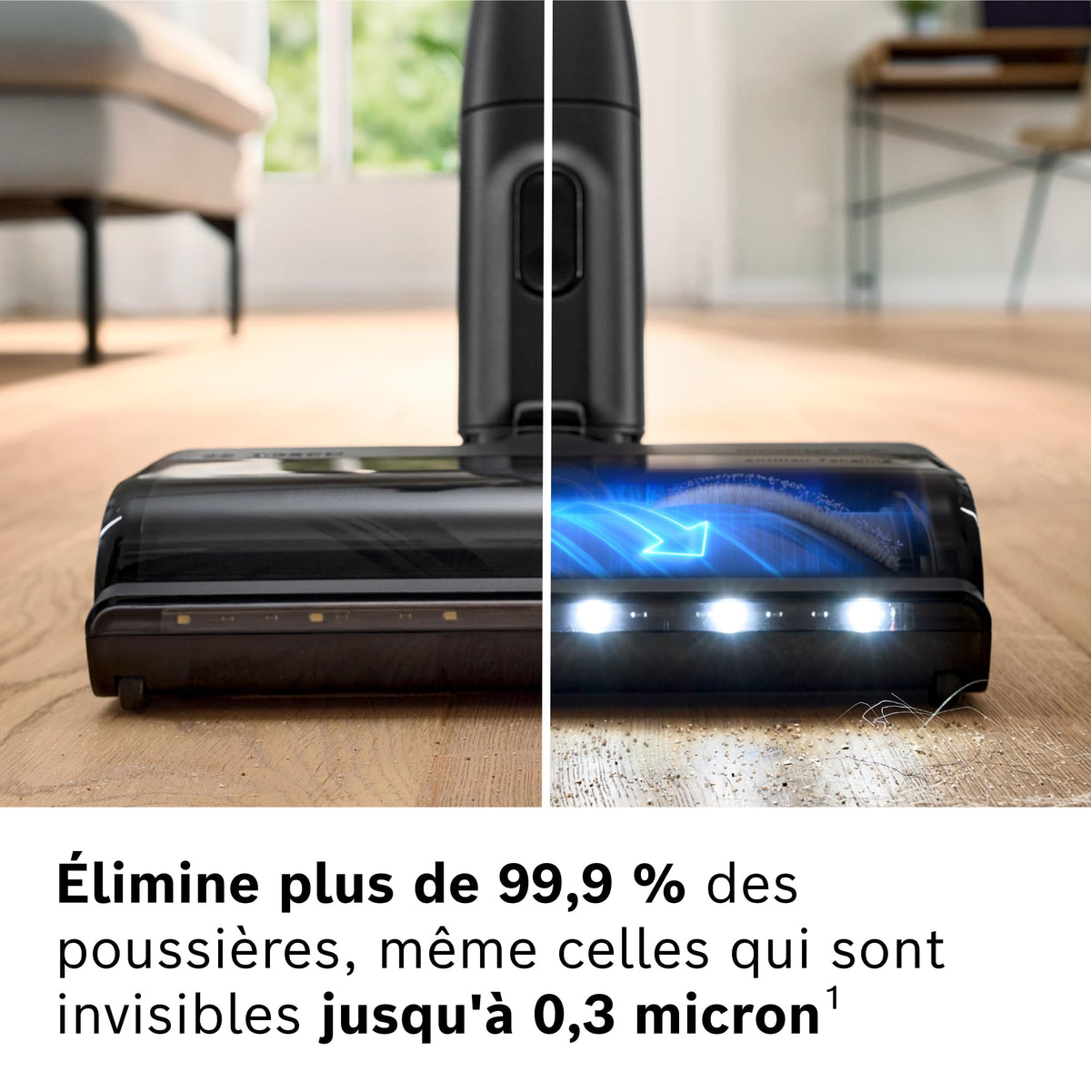 Bosch, aspirateur Balai sans Fil, Unlimited 9, Batterie 3.0 Ah, Technologie MicroClean, bac à poussières Facile à Vider, éclairage LED, Vert, BBS921TBA