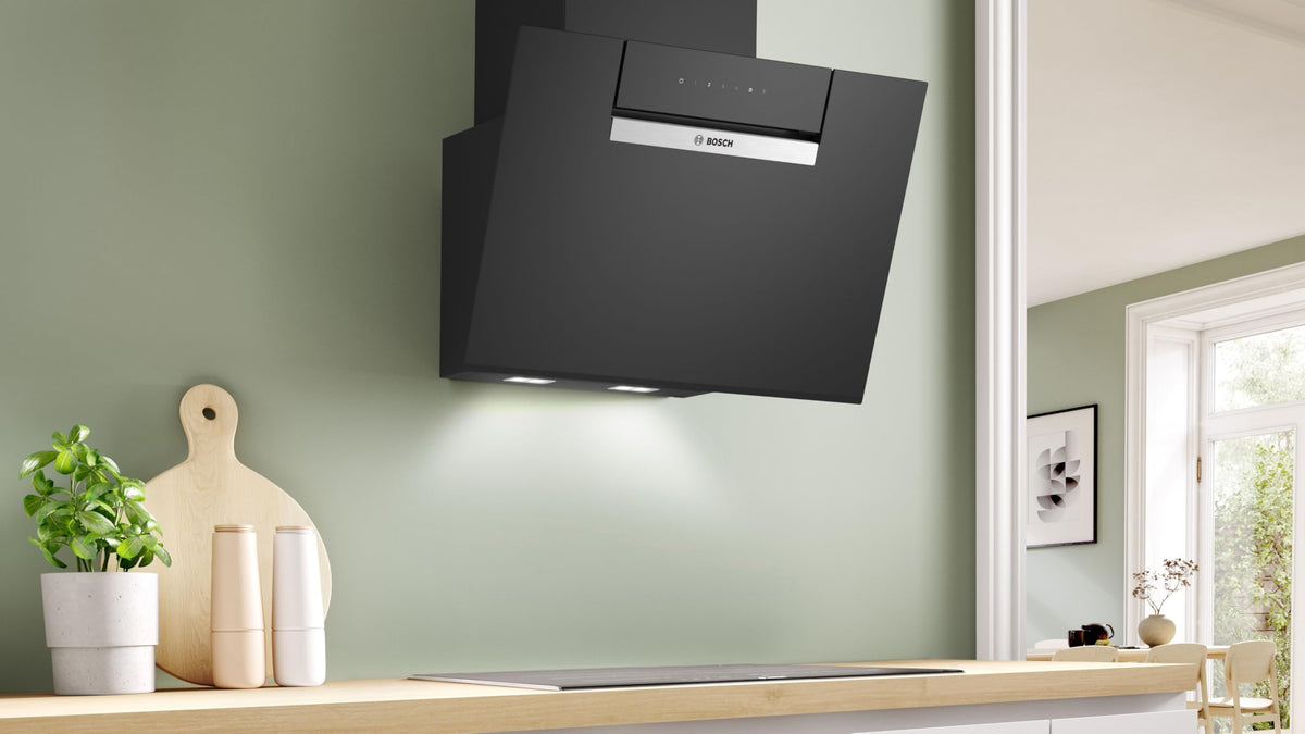 Bosch DWK67FN60, Série 4, Hotte inclinée, 60 cm, Noir