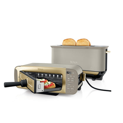 Ninja Foodi 3-en-1, Grille-Pain, Grill et Presse-panini, 7 Fonctions de Cuisson, inclut un Presse-panini, un Plateau de Cuisson et un Bac à Miettes, S