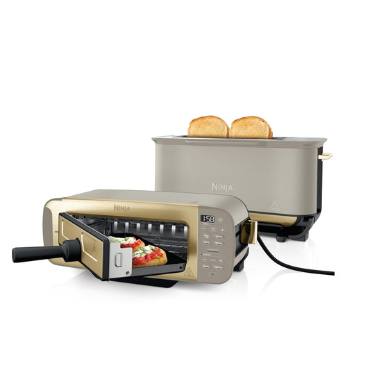 Ninja Foodi 3-en-1, Grille-Pain, Grill et Presse-panini, 7 Fonctions de Cuisson, inclut un Presse-panini, un Plateau de Cuisson et un Bac à Miettes, S