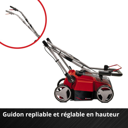 Einhell Scarificateur-aérateur sans fil GE-SA 36/35 Li-Solo Power X-Change (36 V, moteur sans charbon, rouleau de scarification 35 cm) Livré sans batterie ni chargeur