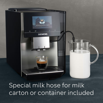 SIEMENS EQ700 Machine à café entièrement automatique grain à tasse, écran tactile de 5 pouces, préparation froide et lente de préparation, cappuccinatore, plus de 34 boissons de café, connexion au