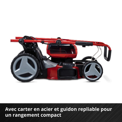 Einhell Professional Tondeuse à gazon sans fil GP-CM 36/47 S HW Li Power X-Change (36V, 47 cm largeur de coupe, autotractée, moteur sans charbon) Livré avec 4 Batteries 4,0Ah et 2 Chargeurs Doubles