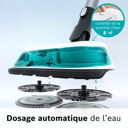 Bosch, aspirateur sans Fil 2 en 1, Unlimited 7 ProHygiène, Brosse Aqua 2 en 1, la Brosse motorisée AllFloor DynamicPower, Blanc, BCS71HYG2