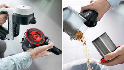 Bosch Electroménager Unlimited 7, BBS711W, aspirateur Balai, autonomie de 40 Min, Brosse motorisée avec éclairage LED, Batterie 3.0 Ah Power for All, Tube Flexible, Poids léger, Accessoires, Blanc