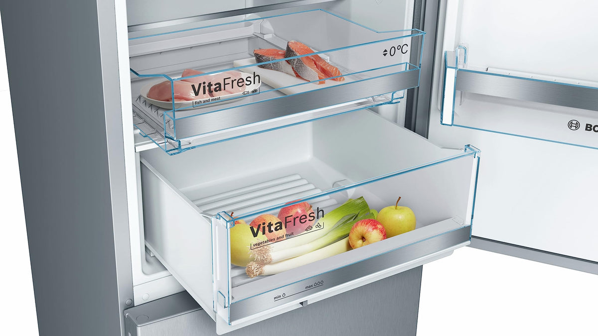 Bosch KGE39ALCA- Série 6, Réfrigérateur combiné pose-libre, 201 x 60 cm, Inox