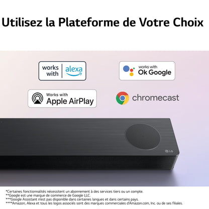 LG Barre de Son 3.1.3 | 480W | S80QY | DTS:X | Dolby Atmos | Bluetooth | Arc | Hi-Res | IMAX Enhanced
