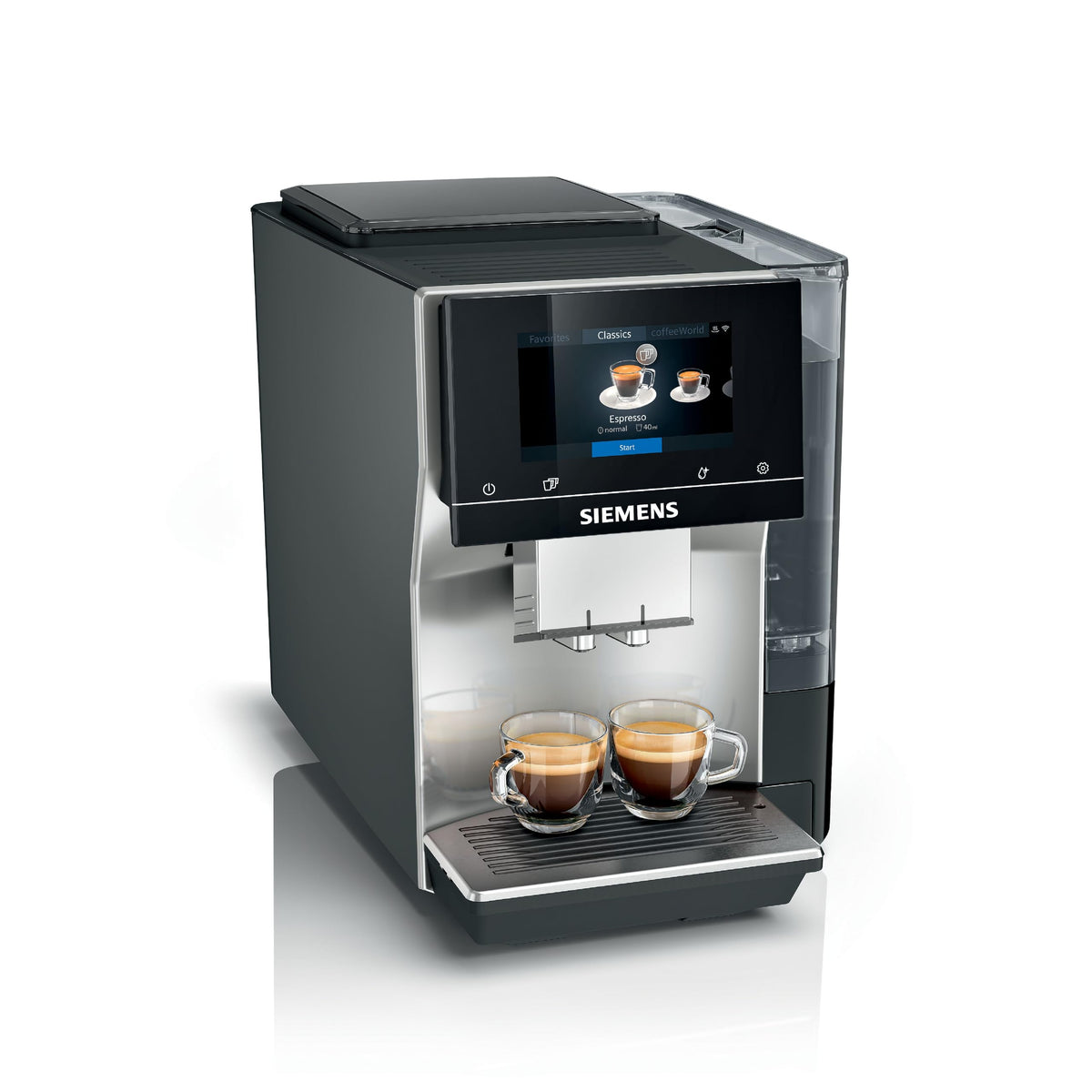 SIEMENS EQ700 Machine à café entièrement automatique grain à tasse, écran tactile de 5 pouces, préparation froide et lente de préparation, cappuccinatore, plus de 34 boissons de café, connexion au