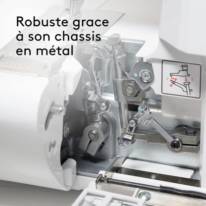 VIOLA LOOK T8 Surjeteuse avec Différentiel, Enfilage Simplifié, Machine à Coudre Overlock Facile à Utiliser 2/3/4 Fils, Lumière LED, Silencieuse