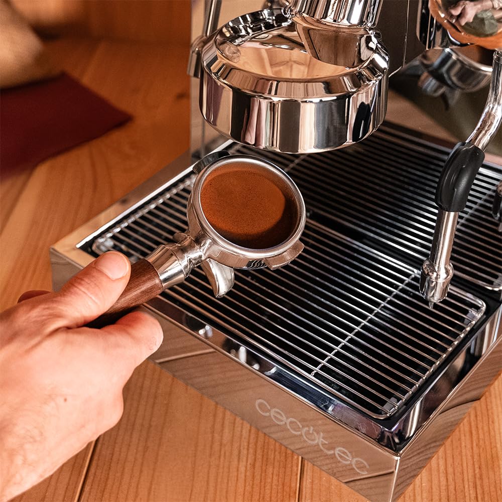 Cecotec Machine a Café Expresso Professionnelle Barista Baristeo Classic. Pré-Infusion Pour Meilleure Extraction, Réservoir Amovible 2,5 L, Pompe Italienne 15 Bars, Contrôle PID, Chaudière Inox 1 L
