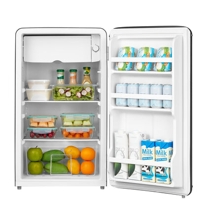 Comfee' RCD93BL2EURT(E) Réfrigérateur Sous-Plan, 93L, Réfrigérateur Rétro Pose Libre avec Compartiment Réfrigérant, Thermostats Réglables, Lumière LED, Noir