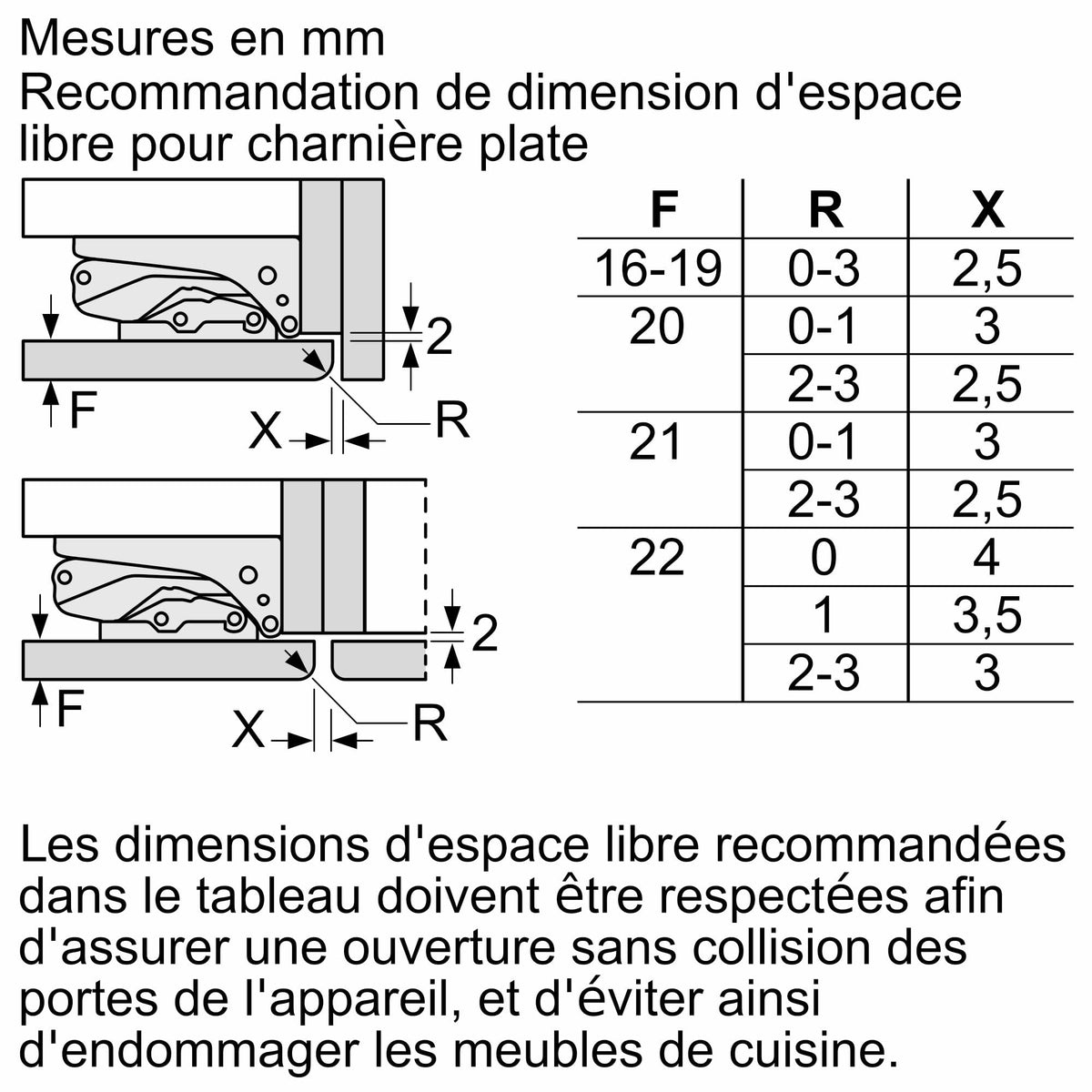 BOSCH KIR41VFE0, Série 4, Petit réfrigérateur, Encastrable, 122,5 x 56 cm, 204 L