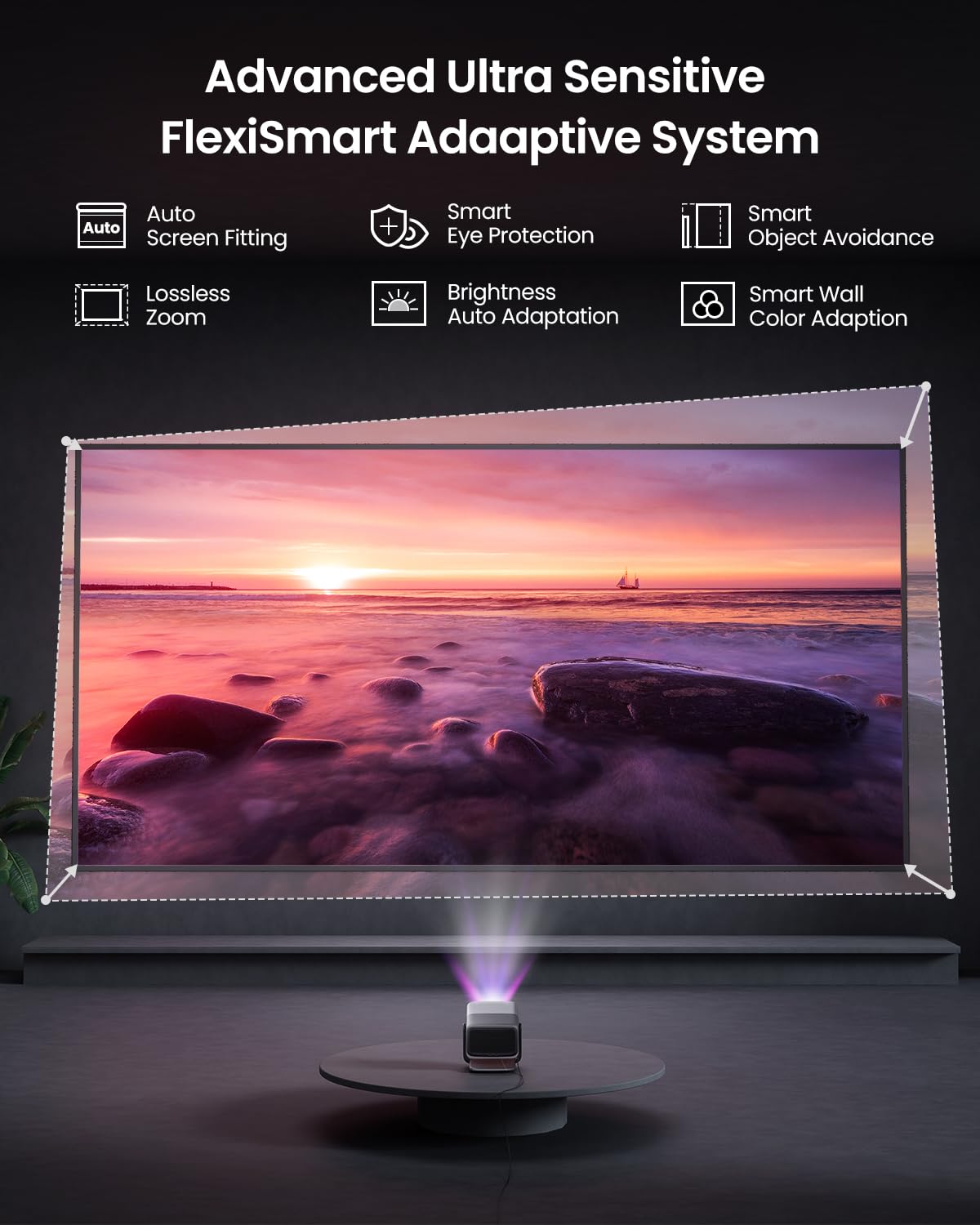 JMGO N1S Ultimate Videoprojecteur 4K Triple Laser, 3300 ISO Lumens Projecteur GTV Netflix, Gimbal Correction d'image Instantée, 300", Blu-Ray 3D, HDR10, 20W Deux Haut-Parleurs avec Dolby Digital Plus