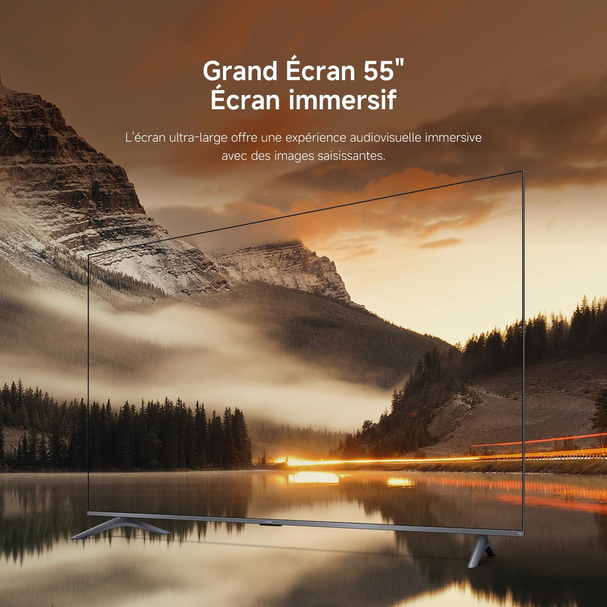XIAOMI TV F Pro 55, 140 cm (55 Pouces), 4K UHD QLED, Smart TV, Fire TV, Contrôle Vocal Alexa, HDR10+, Mode Game Boost 120Hz, MEMC, 2Go+32Go, Compatible avec AirPlay