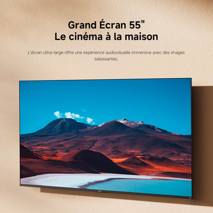 Xiaomi TV F 55, 140 cm (55 Pouces), 4K UHD, Smart TV, Fire TV, Contrôle Vocal Alexa, HDR10, MEMC, Mode Game Boost 120Hz, 2Go+32Go, Compatible avec AirPlay