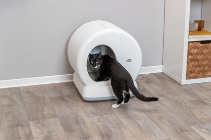 TRIXIE "Bac à Litière Autonettoyant, Nettoyage Automatique, pour Chats à Partir de 1,5 kg/4 Mois, Plastique, 53 × 55,5 × 52 cm, Blanc - 40040
