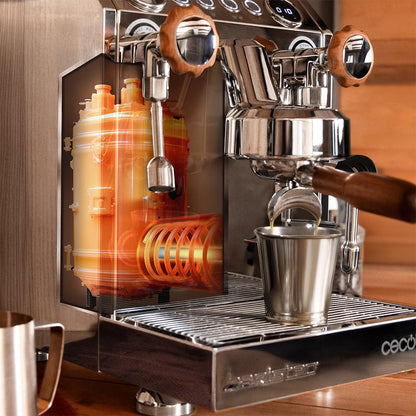 Cecotec Machine a Café Expresso Professionnelle Barista Baristeo Classic. Pré-Infusion Pour Meilleure Extraction, Réservoir Amovible 2,5 L, Pompe Italienne 15 Bars, Contrôle PID, Chaudière Inox 1 L
