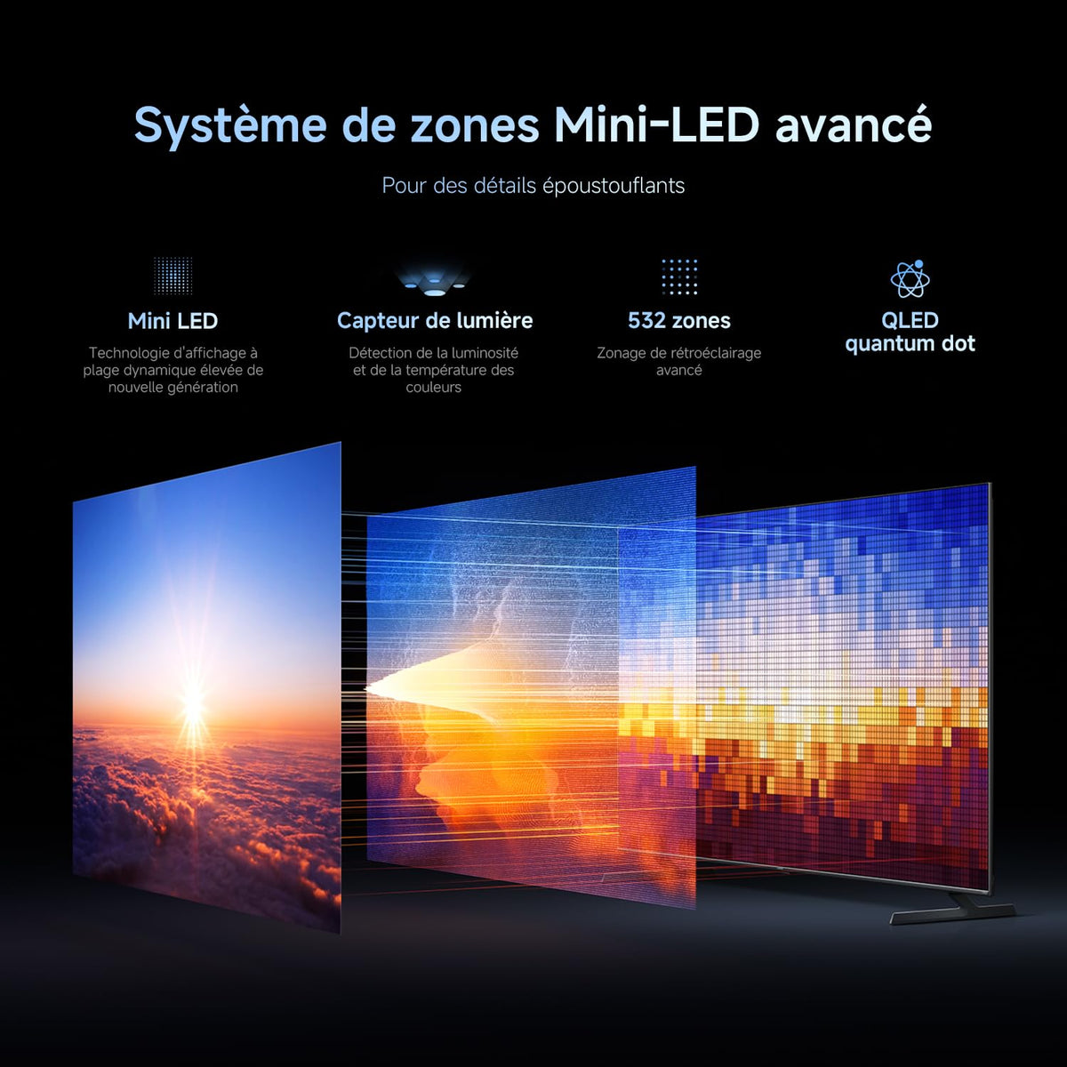 XIAOMI TV S Pro Mini LED 65, Smart TV, Dolby Vision, Dolby Atmos, QLED 4K, 144Hz, Google TV, HDR10+, Triple Tuner, DVB T2, MEMC, DTS-X, Harman AudioEFX, Prime Video, Google Assistant, AirPlay2