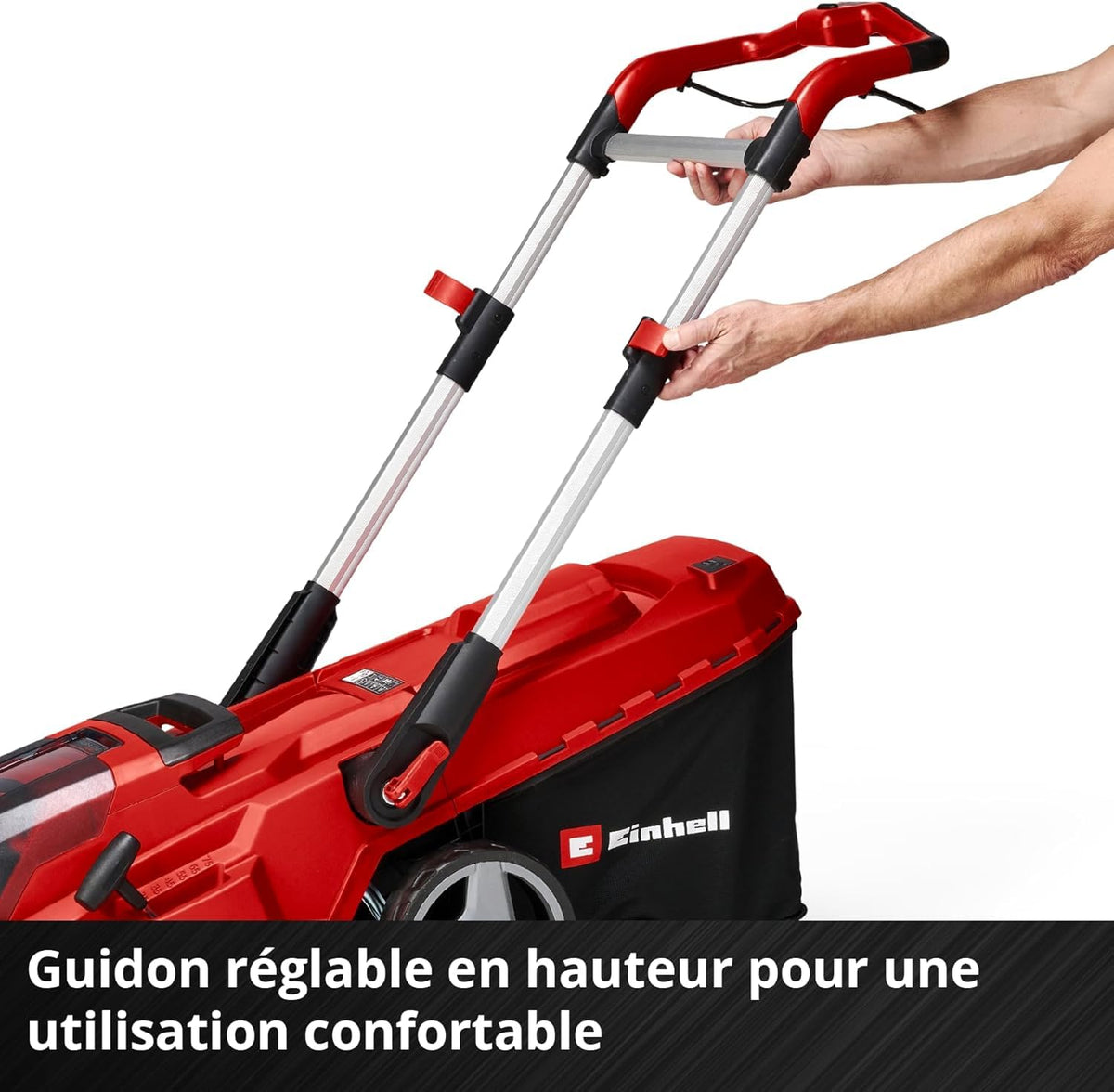 Einhell Professional Tondeuse à gazon sans fil RASARRO 36/42 Kit Power X-Change (36V, largeur de coupe: 42 cm, Bac 50L, moteur sans charbon) Livré avec 2 Batteries 5,2 Ah + Chargeur double