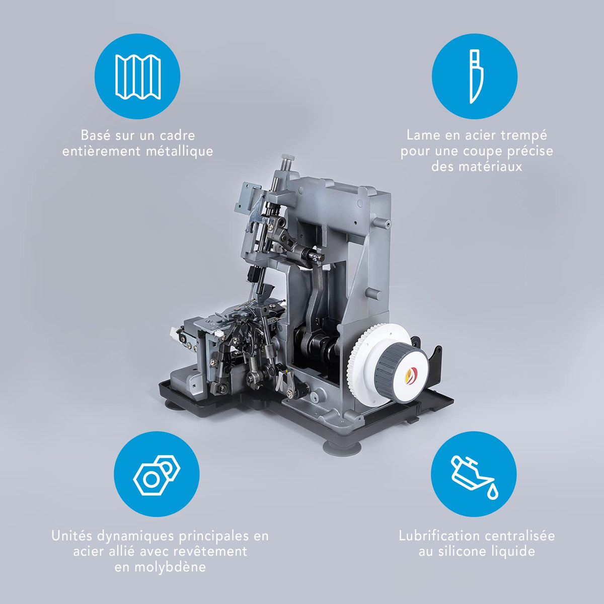 EFFEKTIV Surjeteuse Triumphator 1700X, Machine à Coudre Overlock, Filetage 3/4 Avec Différentiel, Cadre Entièrement en Métal, 14 points, Automatique, Puissant 120 W - 1200 points/min, Pédale (Vert)