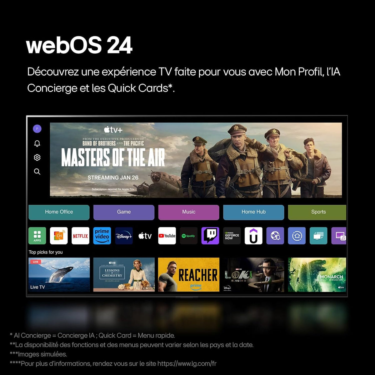 LG Nanocell TV 2024 | 75NANO81 | 75 Pouces | UHD | Processeur α5 Gen7 AI 4K, Bleu foncé