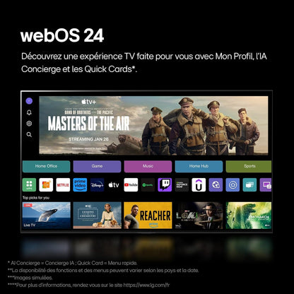 LG Nanocell TV 2024 | 75NANO81 | 75 Pouces | UHD | Processeur α5 Gen7 AI 4K, Bleu foncé