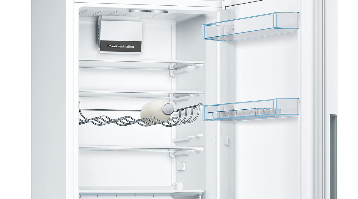 Bosch KGV33VWEAS, Série 4, Réfrigérateur congélateur, Pose libre, 176 x 60 cm, 195 L / 94 L, Blanc