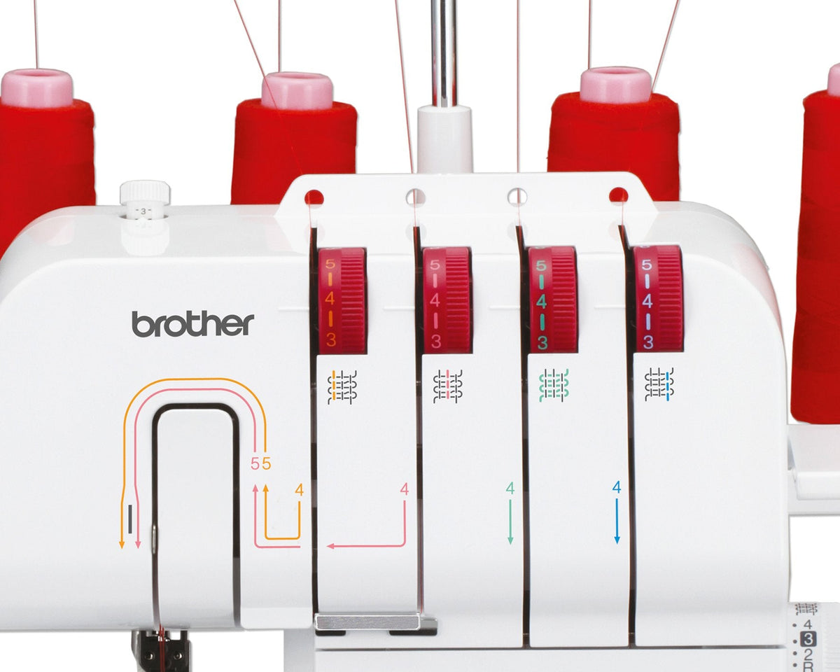 BROTHER M343D Surjeteuse, Acier Inoxydable, Blanc, 34 x 32 x 33 cm