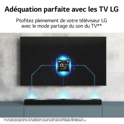 LG Barre de Son 3.1.3 | 480W | S80QY | DTS:X | Dolby Atmos | Bluetooth | Arc | Hi-Res | IMAX Enhanced