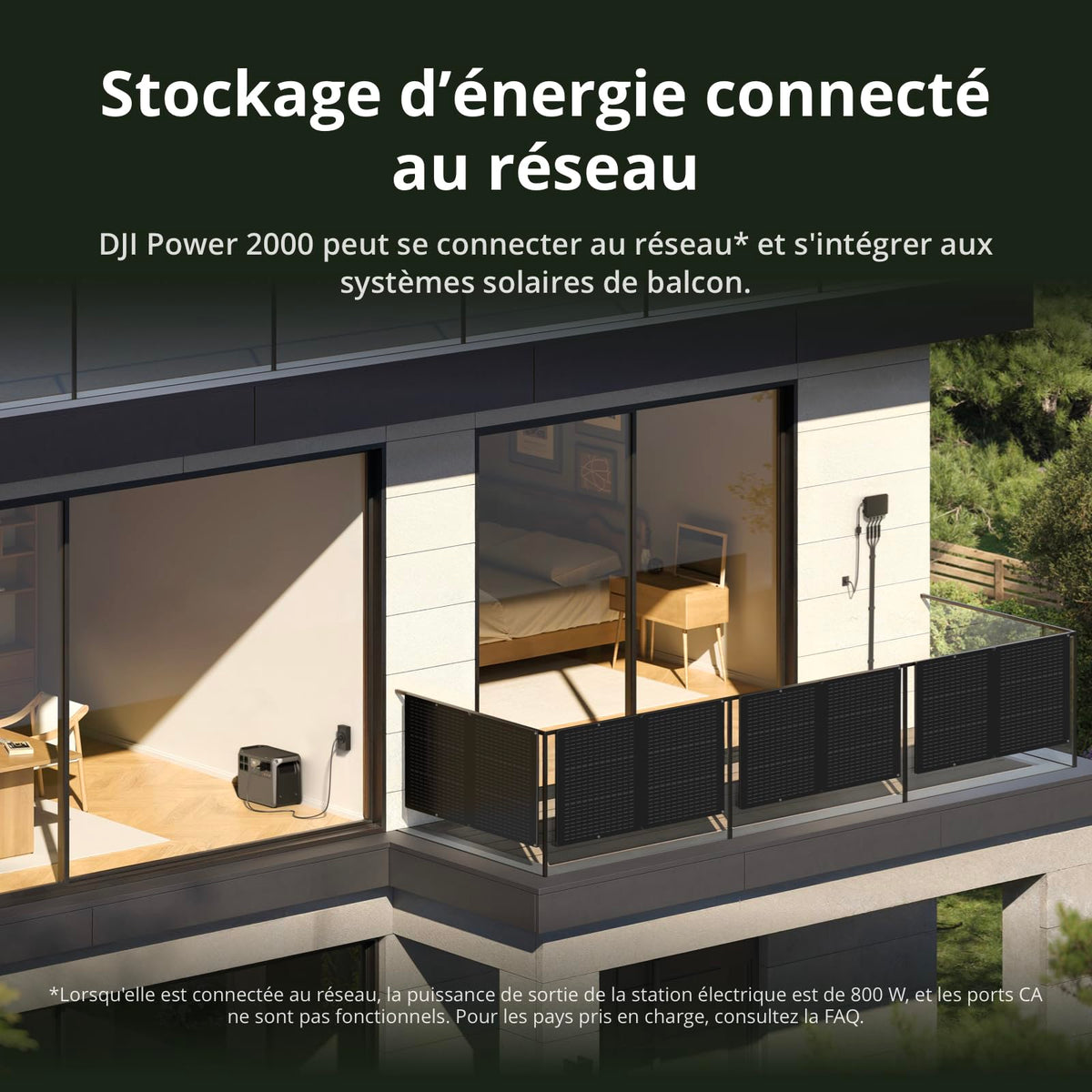 DJI Power 2000, station électrique portable 2 048 Wh (Batterie LFP), format compact, sortie stable de 3 000 W, recharge de 0–80% en 45 min, générateur électrique portable pour maison & camping