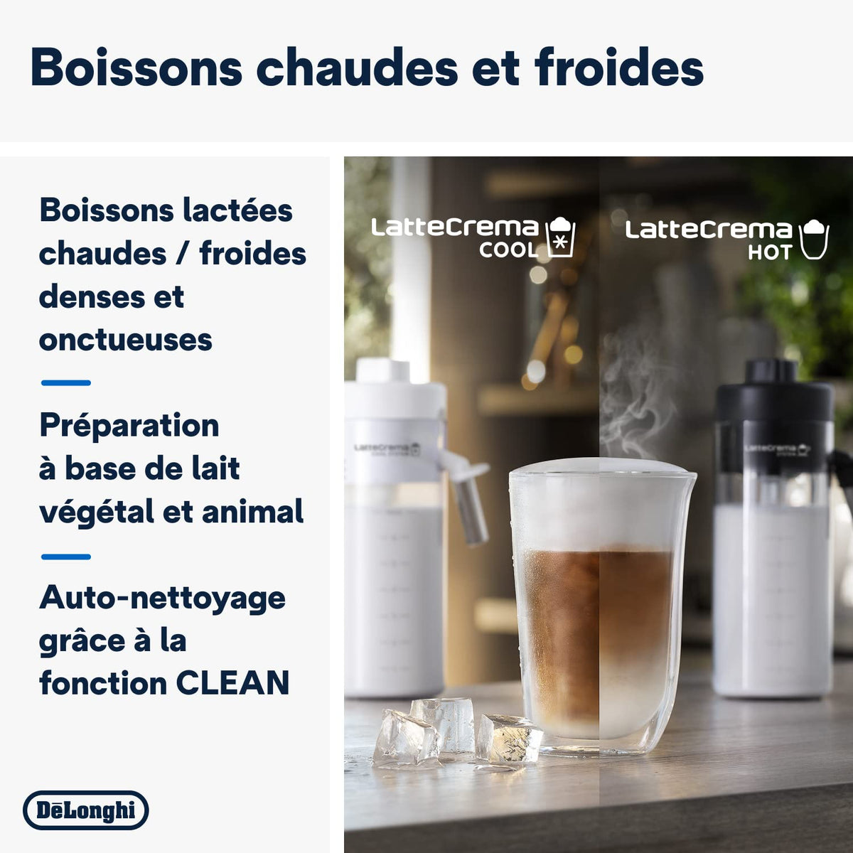 De'Longhi Eletta Explore Cold Brew ECAM452.67.G, Machine à Café Barista avec LatteCrema Hot and Cool, Machine à Espresso, Machine à Café Automatique, Extraction Froide, Pot à Café Inclus, Gris Foncé