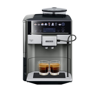 Siemens Set, machine à café tout automatique, EQ6 plus s500, aromaDouble Shot, système autoMilk Clean, gris/noir TE655203RW + BRITA Intenza filtre à eau TZ70003