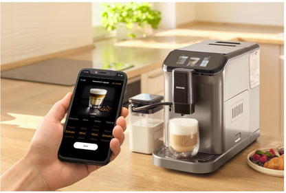 SENCOR Machine à Café Automatique avec Wi-Fi, Écran TFT, 20 Bars, Réservoir 1,5 L, Broyeur 15 Niveaux