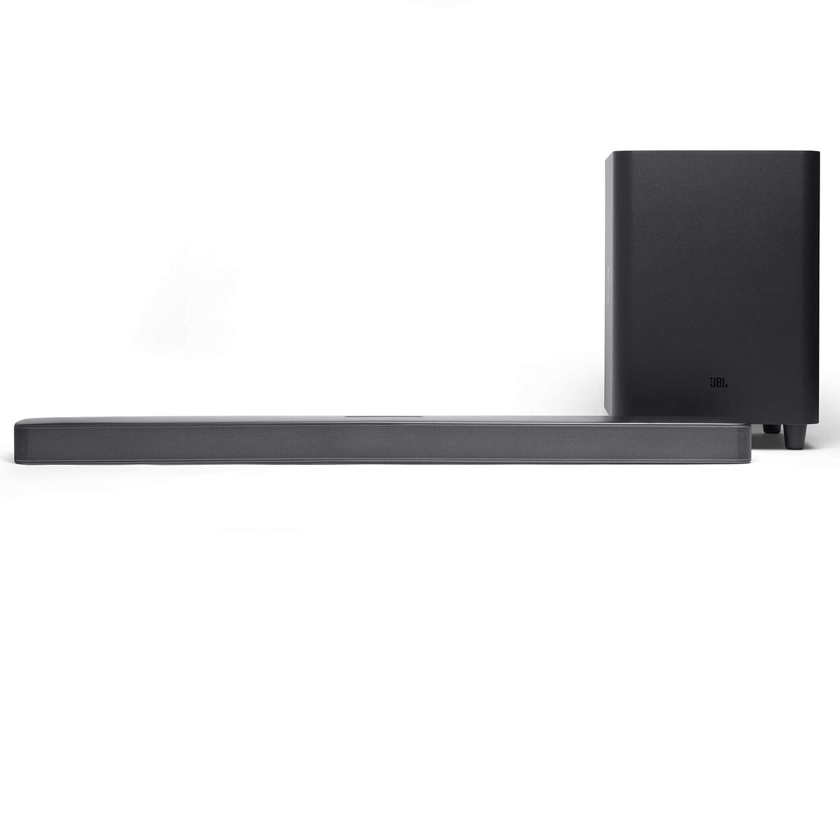 JBL Barre de Son Surround Bar 5.1 - Système de Divertissement Exclusif Amazon, capacités de Streaming et Caisson de Basses, Compatible avec Amazon Ale