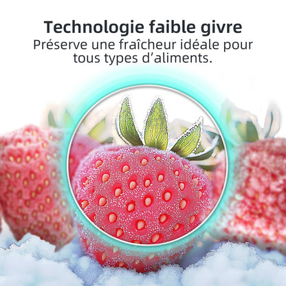CHIQ Réfrigérateur congélateur FBM205L42-205L (153 + 52),Classe énergétique E, 39 dB, Acier noir, Low frost, Portes réversibles