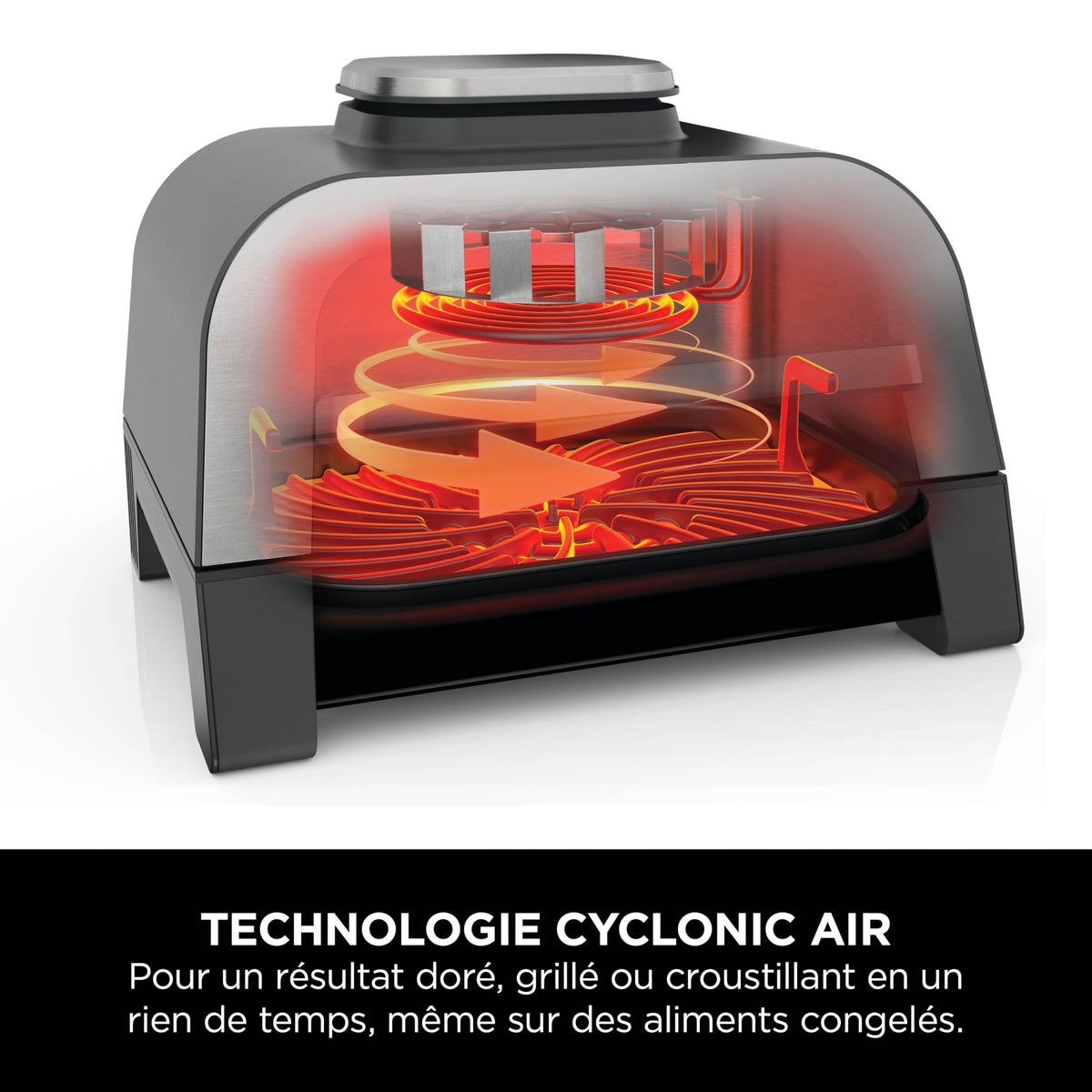 Ninja MAX 6-en-1 Grill d’intérieur et friteuse sans huile, 6 modes, cuit jusqu’à 6 hamburgers, capacité 3,8 l, faible dégagement de fumée, thermomètre à viande numérique inclus, Gris/Argent, DG551EU
