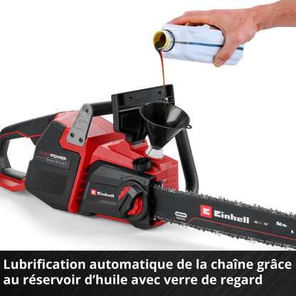 Einhell Professional Tronçonneuse sans fil GP-LC 36/40 Li BL-Solo (36 V, longueur de coupe 38 cm, moteur sans charbon, vitesse de chaîne de 19 m/s, lubrification automatique, sans batteries)
