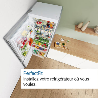 Bosch KGN33NLEB Série 2 Réfrigérateur combiné pose-libre - 282L - L 60cm x H 176cm - Inox