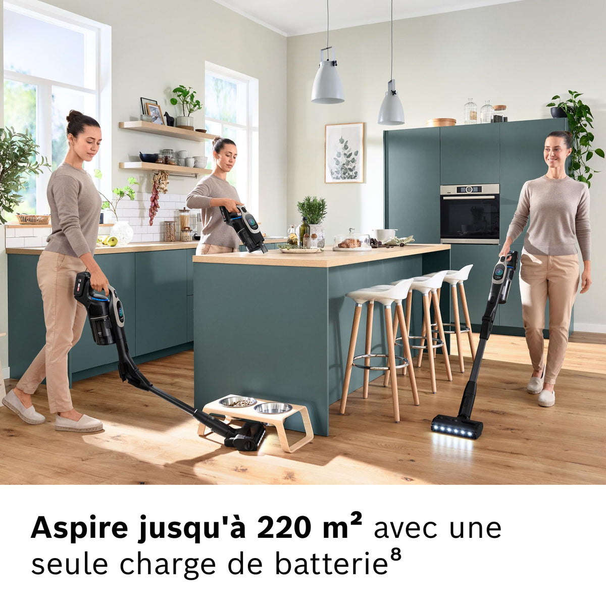 Bosch, aspirateur Balai sans Fil, Unlimited 10, Batterie 4.0 Ah, Technologie MicroClean, bac à poussière Facile à Vider, Tube Flexible, éclairage LED, Rose, BKS1041RHF