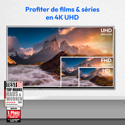 MEDION Téléviseur 50 Pouces 4k (125,7 cm) QLED Television (Fire TV, Smart, Dolby Vision HDR, Dolby Atmos, Prime Video, Bluetooth, DVB-T2, MD 850800)
