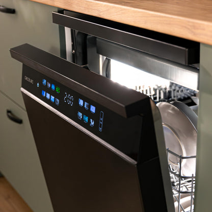 Cecotec Lave-vaisselle 60cm Bolero Aguazero 6700 Dark B Lave-vaisselle foncé, 15 couverts, Classe B, Moteur Inverter Plus, O2 Dry, Lavage Double Zone,