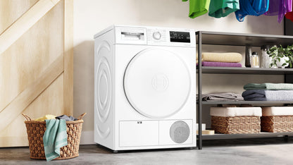 Bosch WTH8300DFR, Série 4, Sèche linge, Pompe à chaleur, 8 kg, Blanc