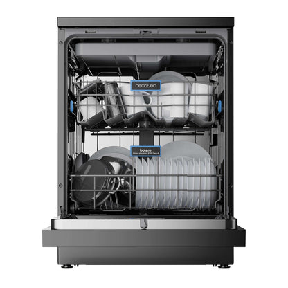 Cecotec Lave-vaisselle 60cm Bolero Aguazero 6700 Dark B Lave-vaisselle foncé, 15 couverts, Classe B, Moteur Inverter Plus, O2 Dry, Lavage Double Zone,