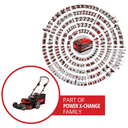 Einhell Professional Tondeuse à gazon sans fil GP-CM 36/47 S HW Li Power X-Change (36V, 47 cm largeur de coupe, autotractée, moteur sans charbon) Livré avec 4 Batteries 4,0Ah et 2 Chargeurs Doubles