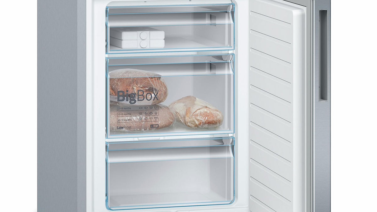 Bosch KGE39ALCA- Série 6, Réfrigérateur combiné pose-libre, 201 x 60 cm, Inox